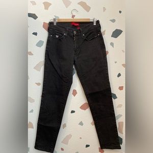 Guess Vintage 90s Streetwear Brit Rocker Slim Straight Black Jeans Size 31x30